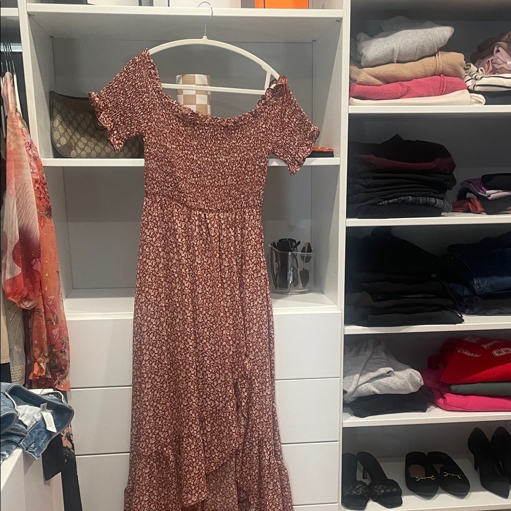 Mi Amore Red Floral Maxi Dress